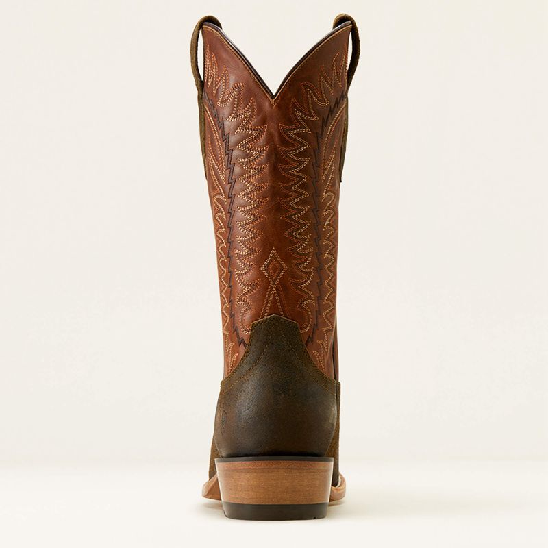 Olive Roughout/Copper Crunch Ariat Futurity Time Cowboy Boot | 09LHGADOV