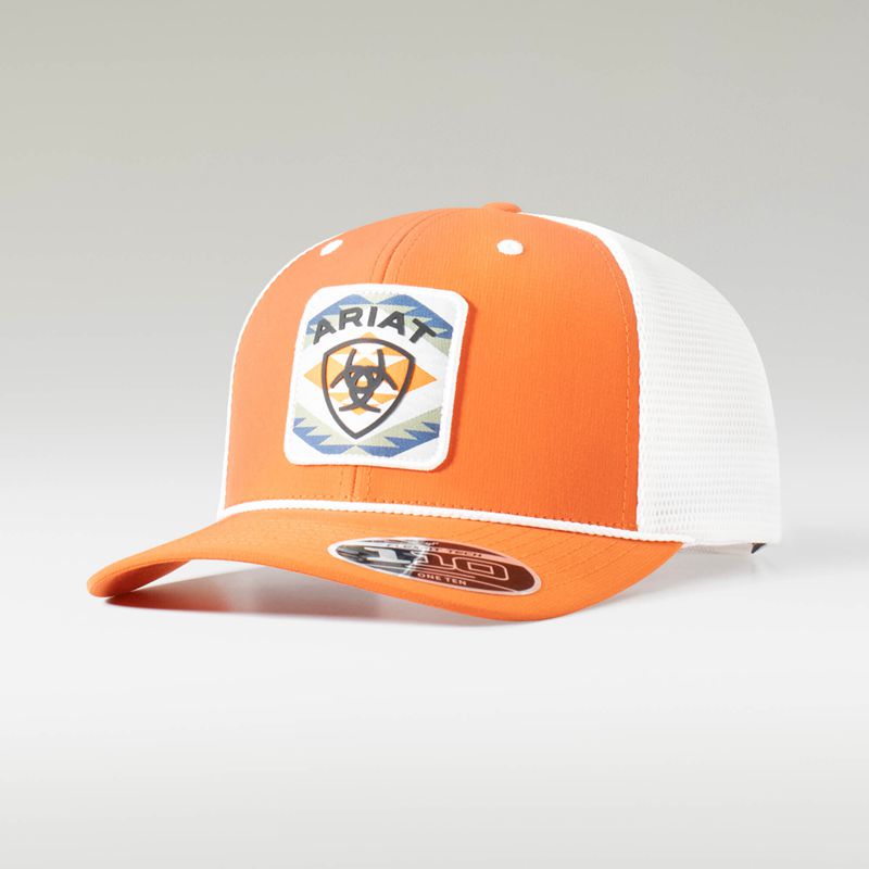 Orange Ariat Geo Patch Rope Cap | 28MTVGEBR