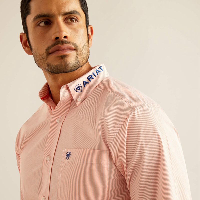 Orange Ariat Pro Series Team Gerson Fitted Shirt | 23HGSPWLU