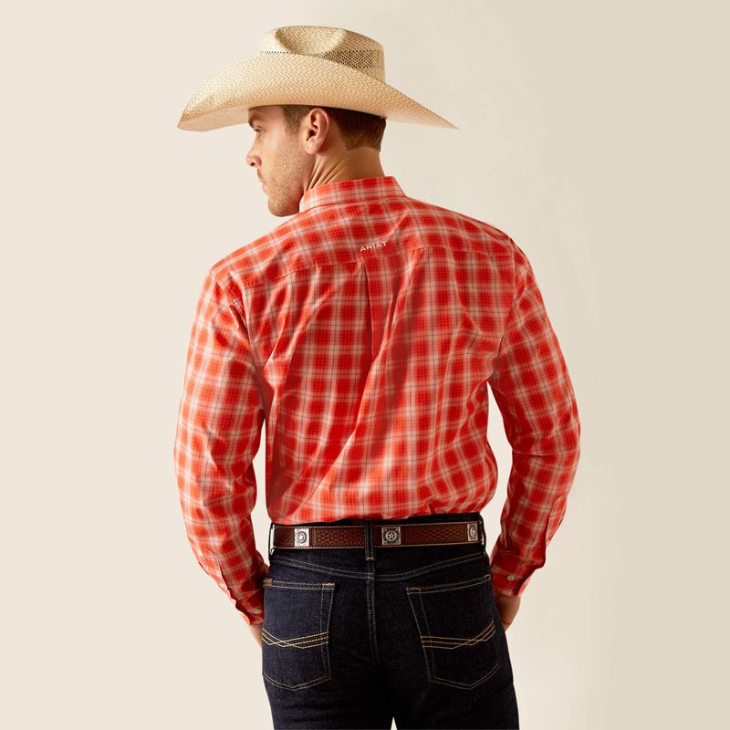 Orange Ariat Pro Series Team Lewis Classic Fit Shirt | 09XTPNCMA