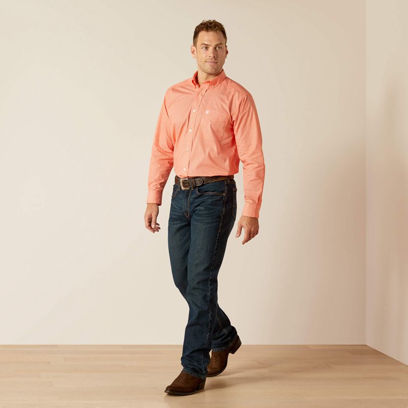 Orange Ariat Rory Classic Fit Shirt | 74RFCQMUY