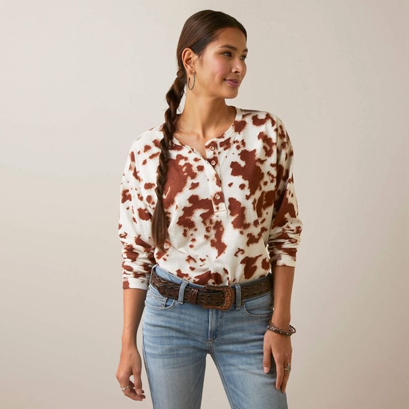 Paint Ariat Relaxed Henley Top | 03NSPYBXA