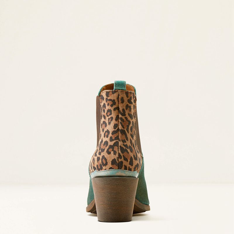 Peacock Teal/Tan Leopard Ariat Bradley Western Boot | 04MRKQNUB