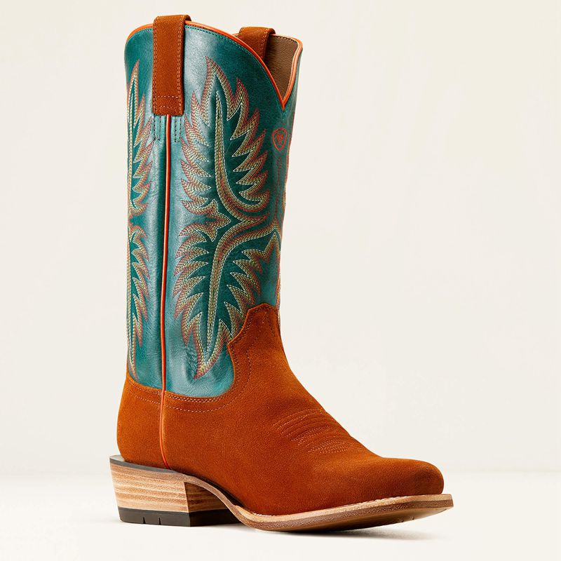 Penny Roughout/Ancient Turquoise Ariat Futurity Rider Cowboy Boot | 14UNSLHPE