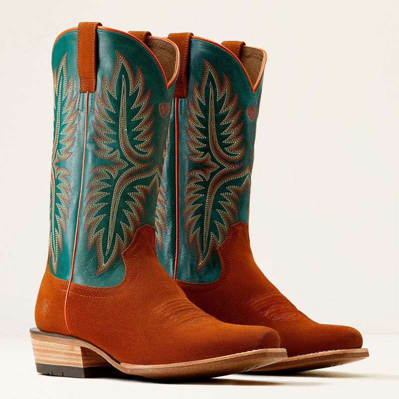 Penny Roughout/Ancient Turquoise Ariat Futurity Rider Cowboy Boot | 14UNSLHPE