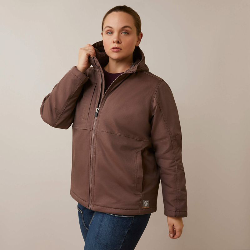 Peppercorn Ariat Rebar Duracanvas Insulated Jacket | 53PIDTORE