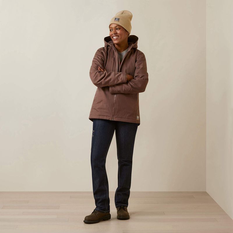 Peppercorn Ariat Rebar Duracanvas Insulated Jacket | 53PIDTORE