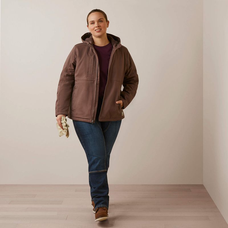 Peppercorn Ariat Rebar Duracanvas Insulated Jacket | 53PIDTORE