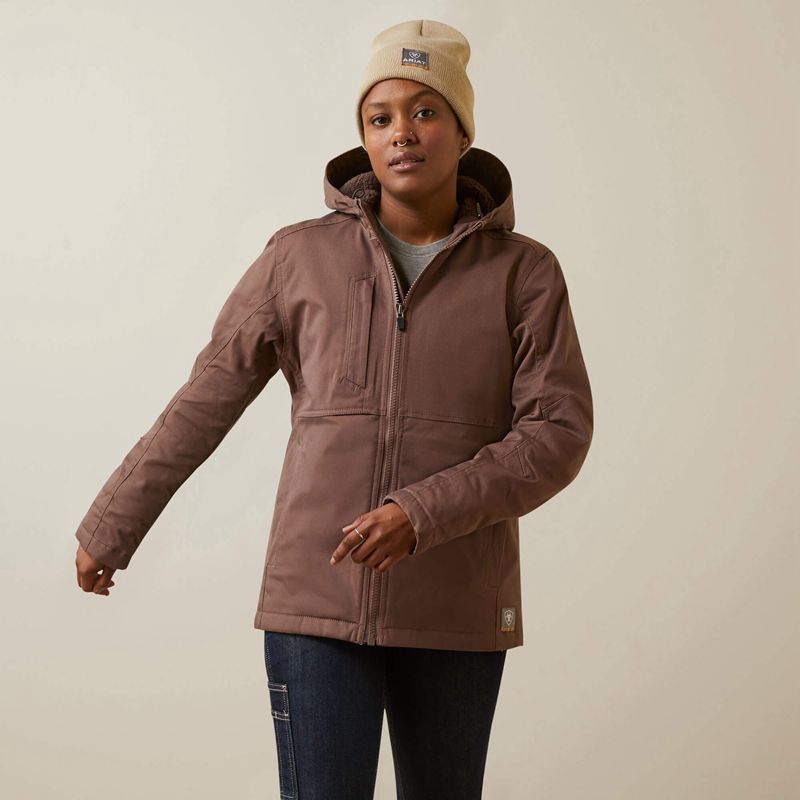 Peppercorn Ariat Rebar Duracanvas Insulated Jacket | 53PIDTORE