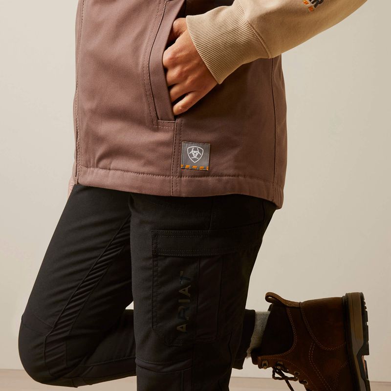 Peppercorn Ariat Rebar Duracanvas Insulated Vest | 43IHSUBQV