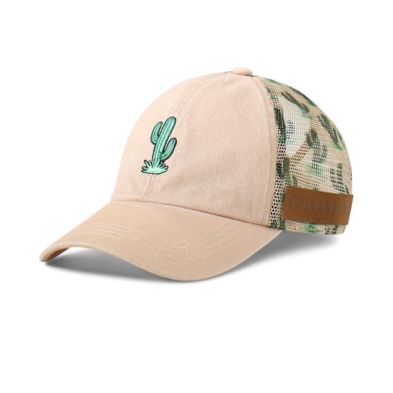 Pink Ariat Embroidered Cactus Cap | 30FEQDIBH