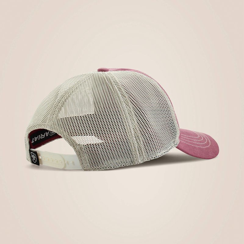 Pink Ariat Round Logo Patch Cap | 59KLZHTUD