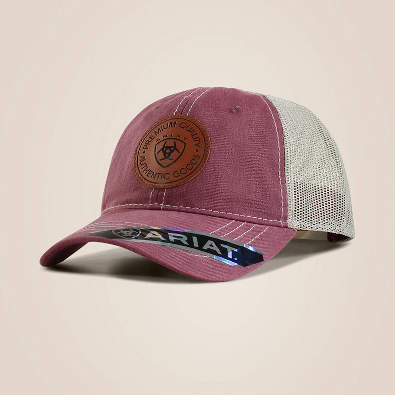 Pink Ariat Round Logo Patch Cap | 59KLZHTUD