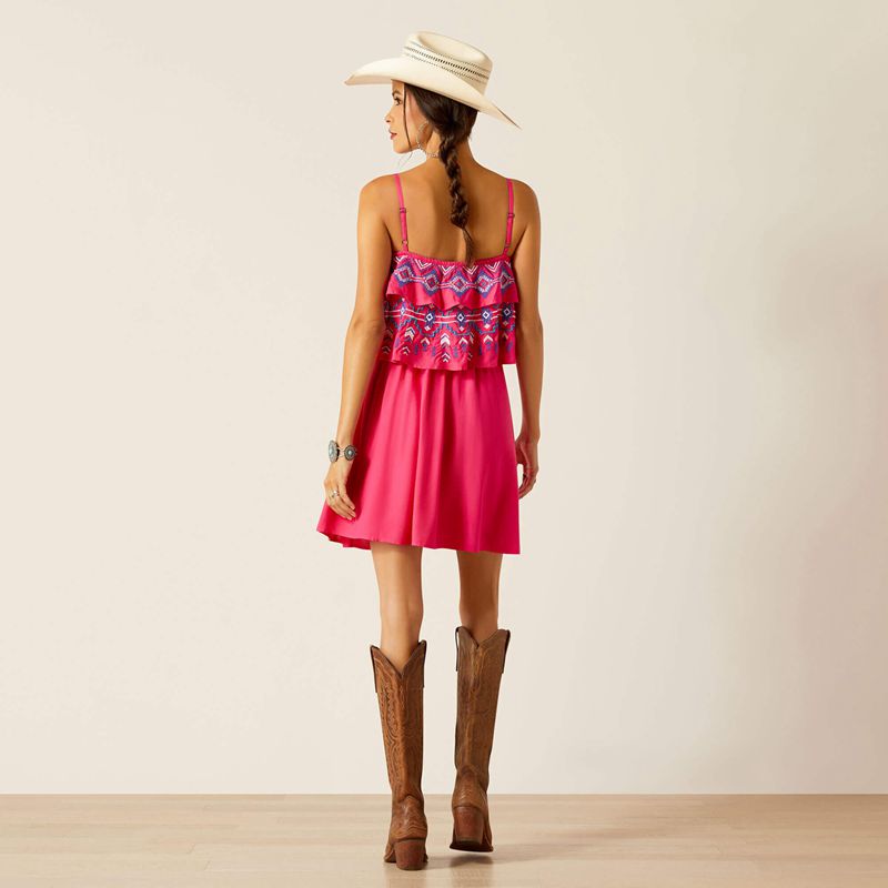 Pink Peacock Ariat Malena Dress | 83ALWSDUC