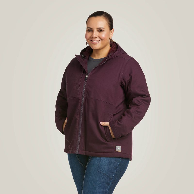 Plum Perfect Ariat Rebar Duracanvas Insulated Jacket | 81SPBIVTO