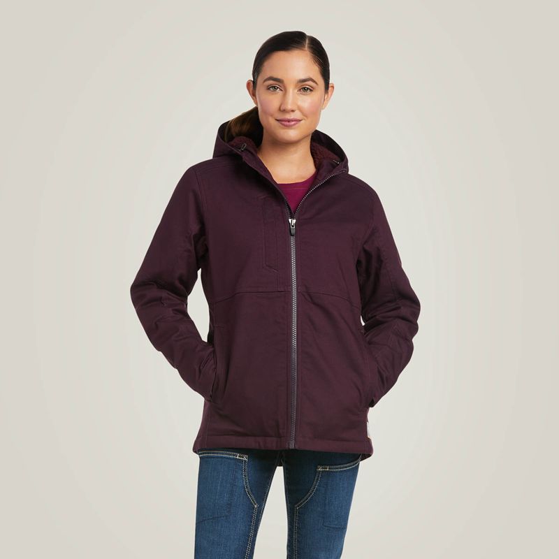 Plum Perfect Ariat Rebar Duracanvas Insulated Jacket | 81SPBIVTO