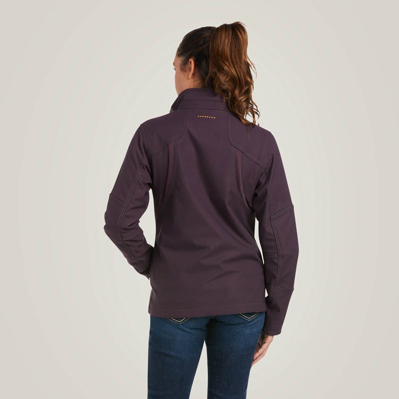 Plum Perfect Ariat Rebar Stretch Canvas Softshell Jacket | 41RUADOYP