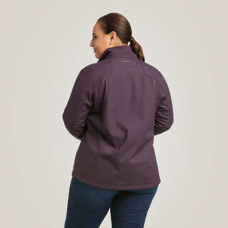 Plum Perfect Ariat Rebar Stretch Canvas Softshell Jacket | 41RUADOYP