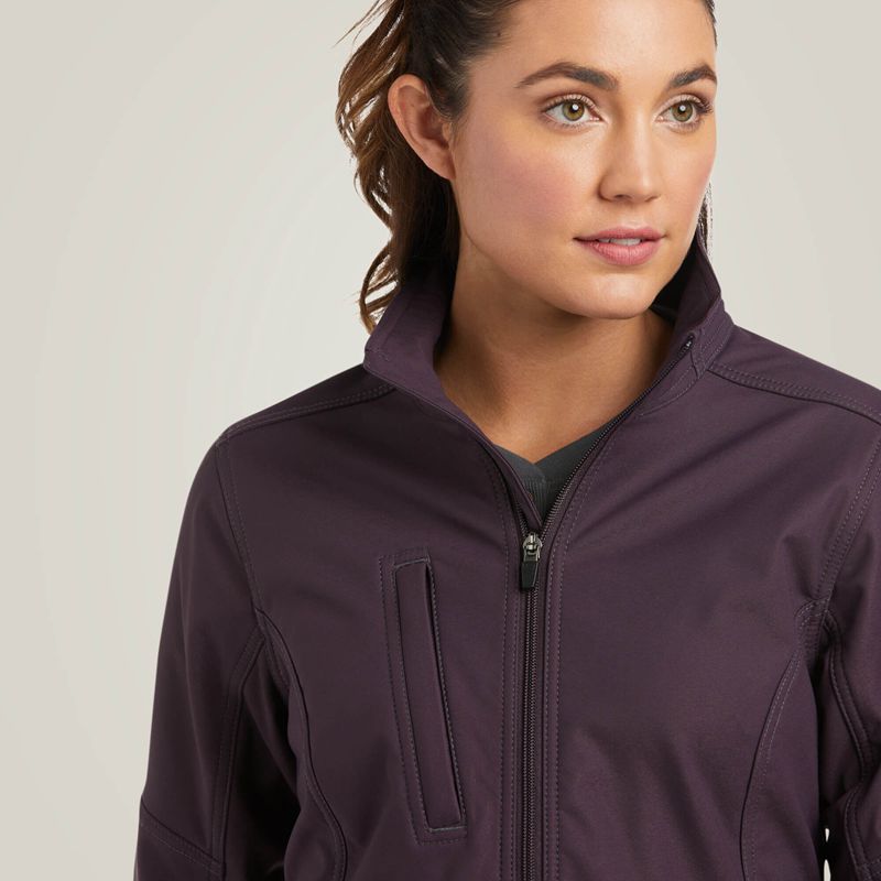 Plum Perfect Ariat Rebar Stretch Canvas Softshell Jacket | 41RUADOYP