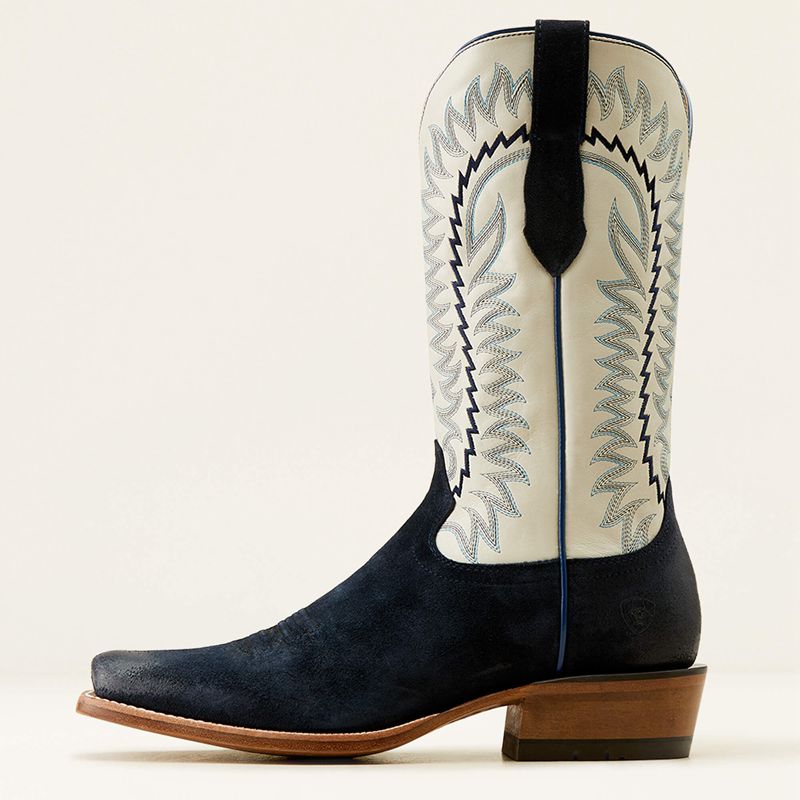 Polo Blue Roughout/Blanco Ariat Futurity Time Cowboy Boot | 03KDNBZQH