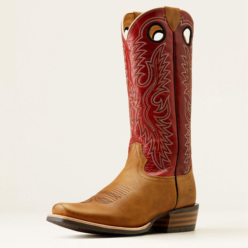 Polo Tan/Red Cedar Ariat Ringer Cowboy Boot | 39XWYVCTP