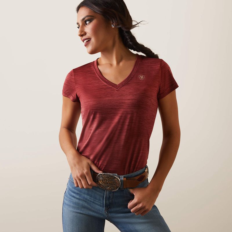 Pomegranate Ariat Laguna Patriot T-Shirt | 92CWXKLQP