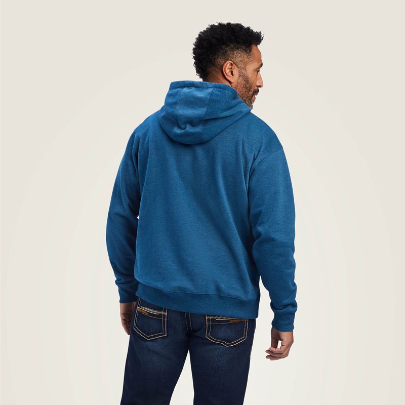 Poseidon Heather Ariat Logo Hoodie | 02THECZIM