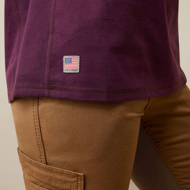 Potent Purple Ariat Fr Ac Crew Top | 24BLUQGJT