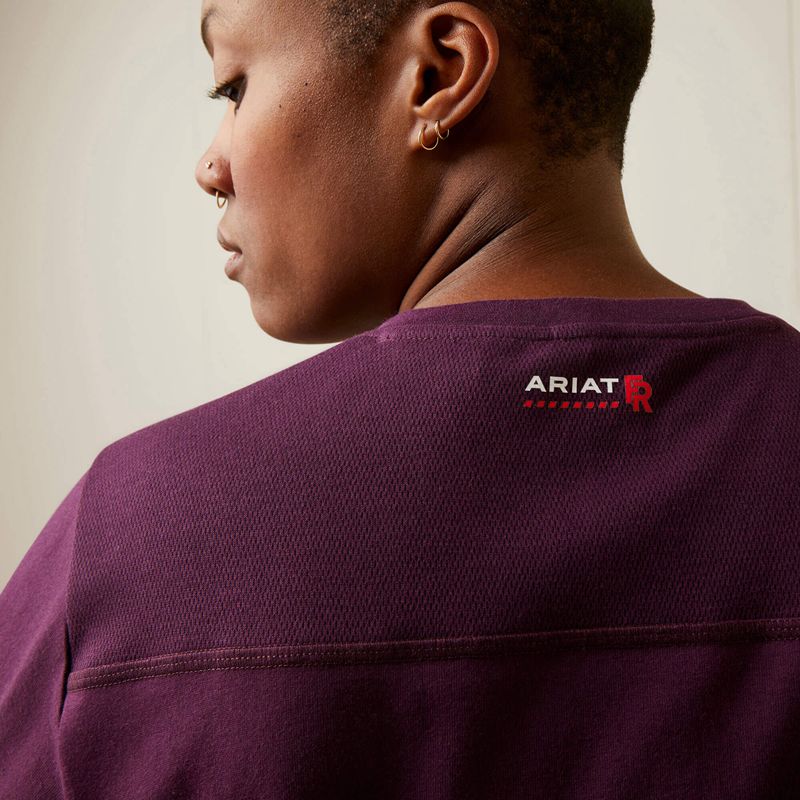 Potent Purple Ariat Fr Ac Crew Top | 24BLUQGJT