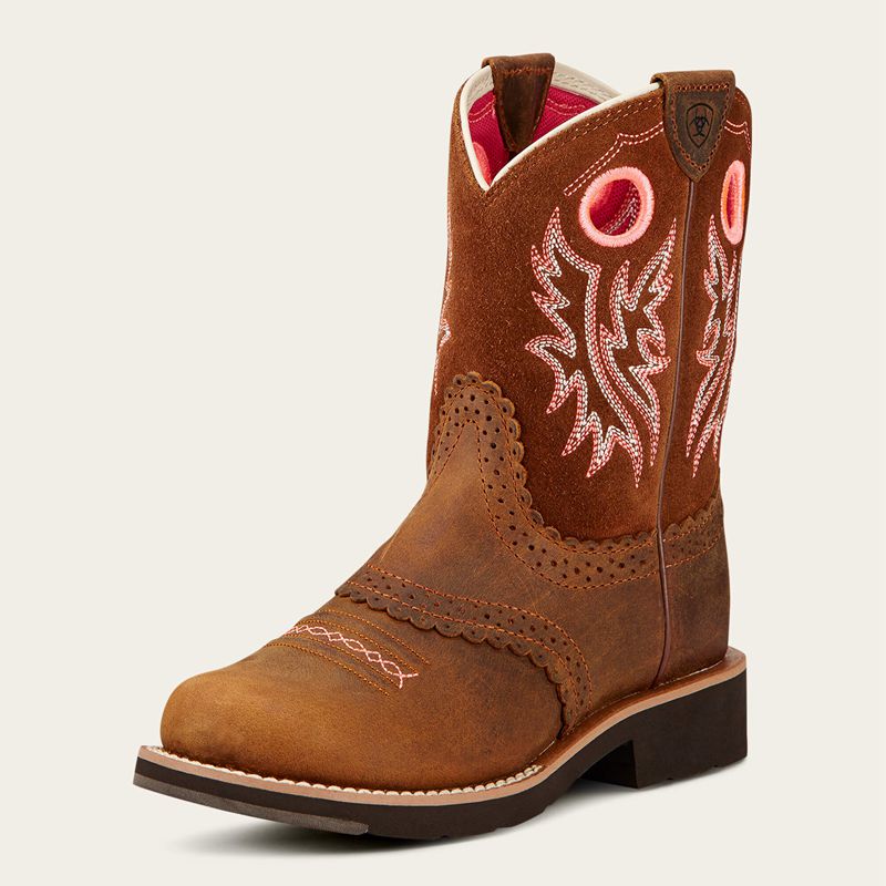 Powder Brown Ariat Bk Fatbaby Cowgirl Western Boot | 42VJOSGFI