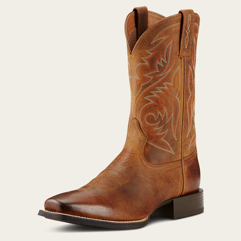 Powder Brown Ariat Sport Herdsman Cowboy Boot | 56TFCLBIP