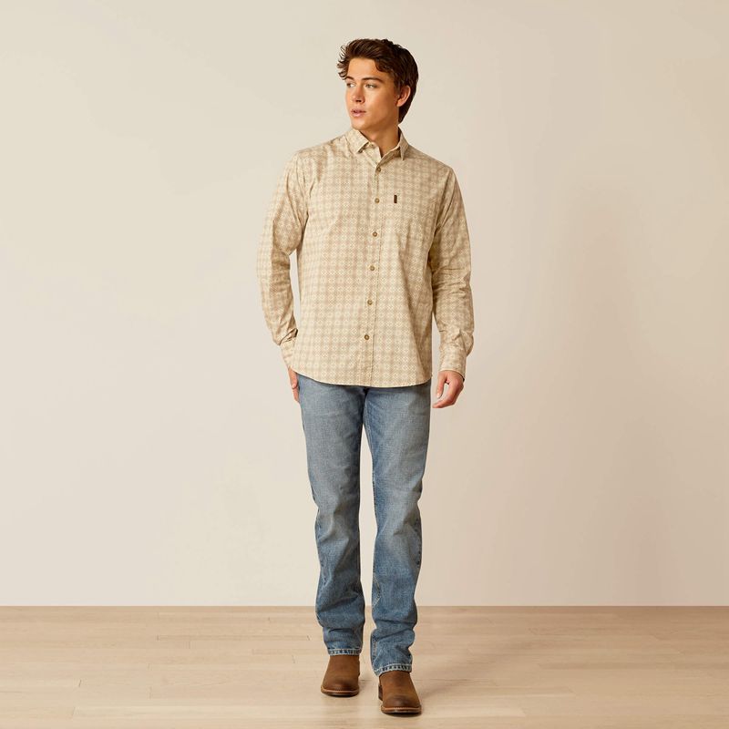 Pumice Stone Ariat Morgan Modern Fit Shirt | 83BLKRPXC