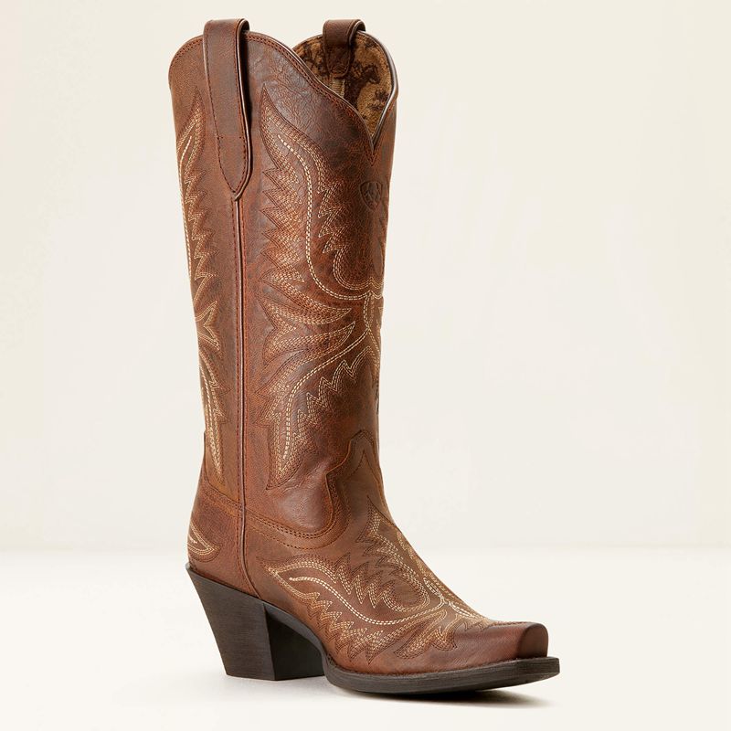 Rafter Tan Ariat Round Up Collins Western Boot | 12UXSRIPV