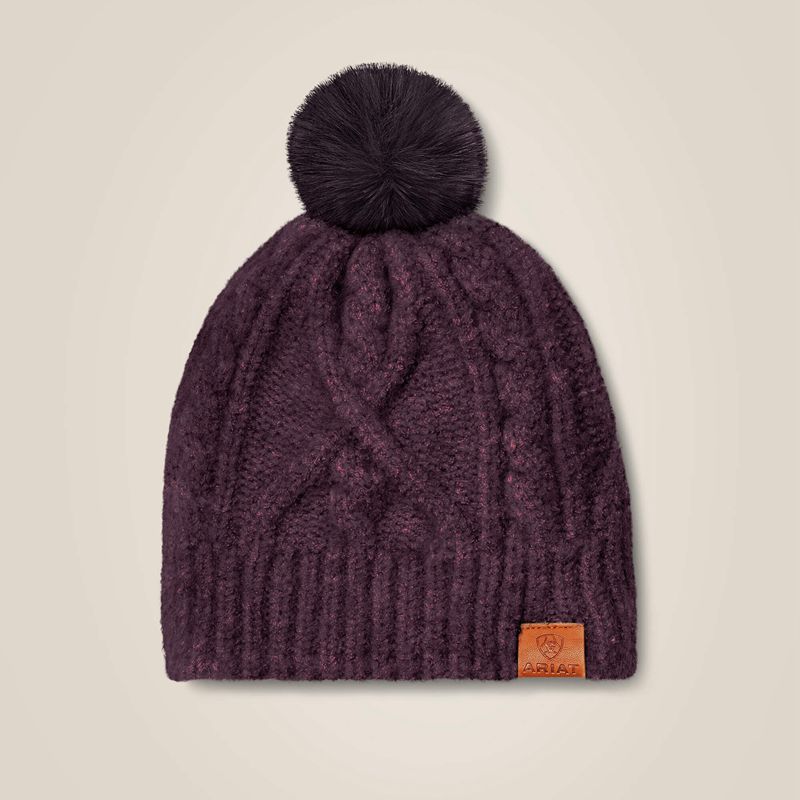 Raisin Heather Ariat Entwine Beanie | 32GBYRVAF