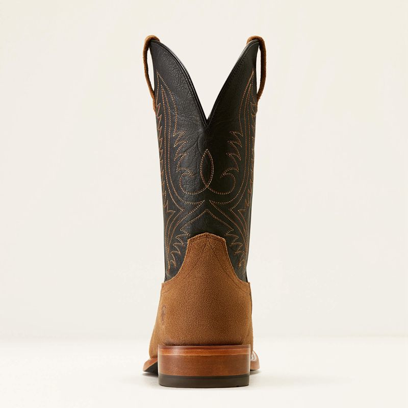 Ranch Brown Suede/Bayou Black Ariat Circuit Paxton Cowboy Boot | 74ICEDVWH