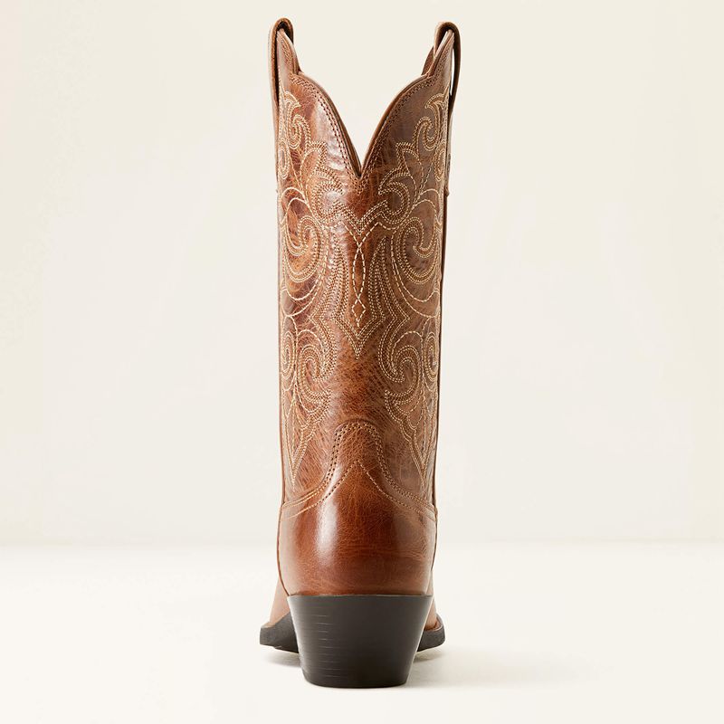 Ready Russet Ariat Round Up Square Toe Western Boot | 20AFNPSCT