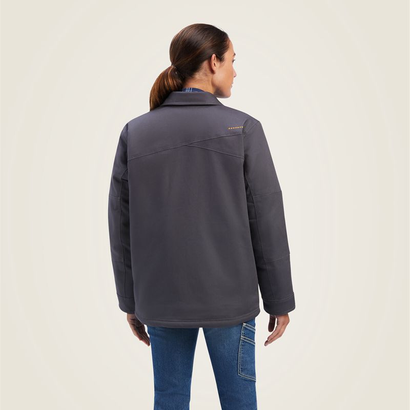 Rebar Grey Ariat Rebar Duracanvas Sherpa-Lined Coat | 24UHARXOZ