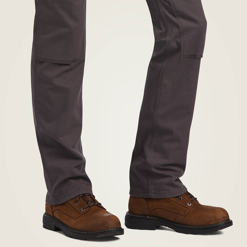 Rebar Grey Ariat Rebar Durastretch Made Tough Double Front Pant | 76VQXLZKM