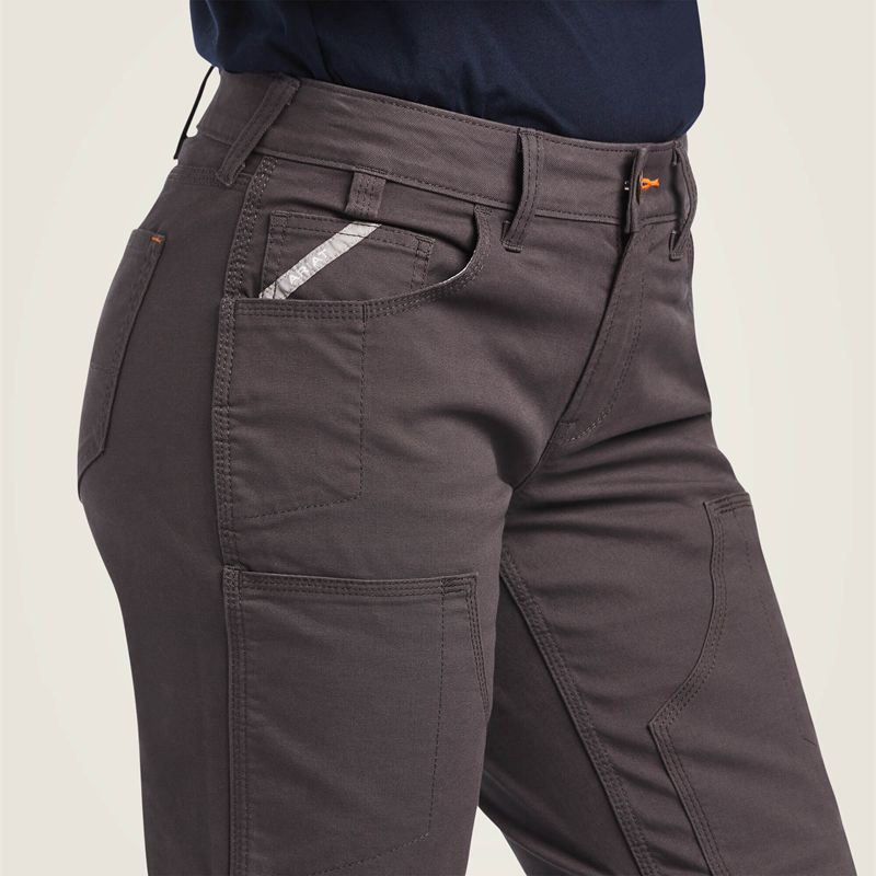 Rebar Grey Ariat Rebar Durastretch Made Tough Double Front Pant | 76VQXLZKM