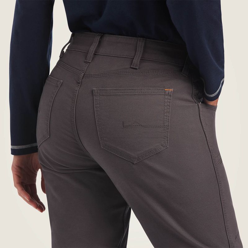 Rebar Grey Ariat Rebar Durastretch Made Tough Double Front Pant | 76VQXLZKM