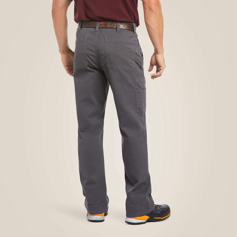 Rebar Grey Ariat Rebar M4 Relaxed Durastretch Washed Twill Dungaree Boot Cut Pant | 67OXNZWVH