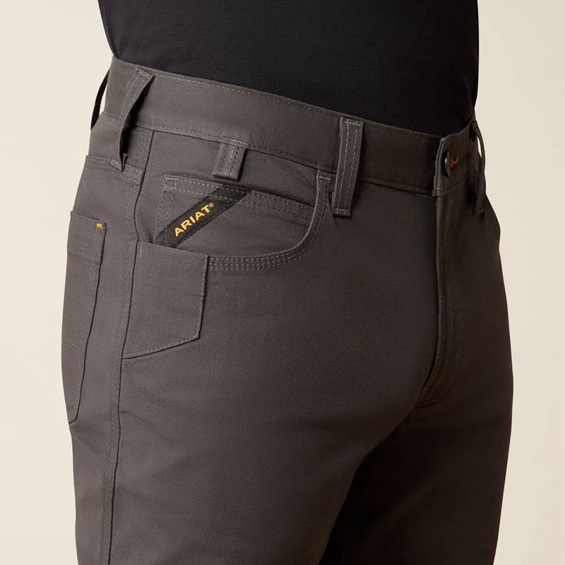 Rebar Grey Ariat Rebar M5 Straight Durastretch Made Tough Straight Pant | 51YZAJOXV