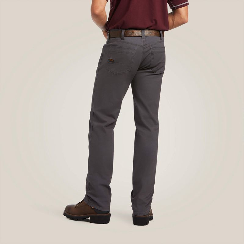 Rebar Grey Ariat Rebar M7 Durastretch Made Tough Straight Pant | 86OKITZEX