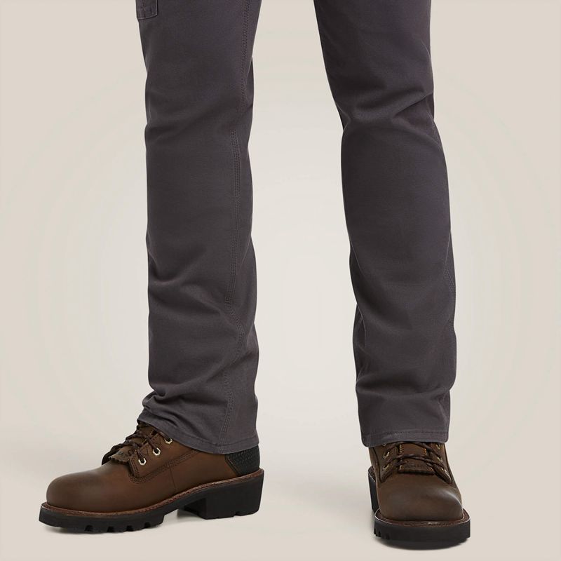 Rebar Grey Ariat Rebar M7 Durastretch Made Tough Straight Pant | 86OKITZEX