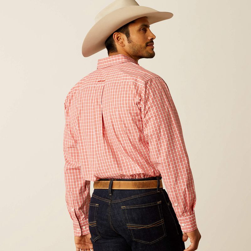 Red Ariat Pro Series Roscoe Classic Fit Shirt | 31IUMALQO