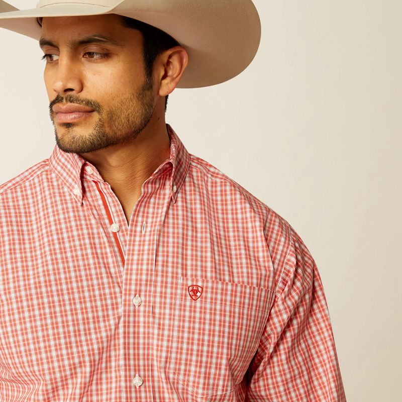 Red Ariat Pro Series Roscoe Classic Fit Shirt | 31IUMALQO