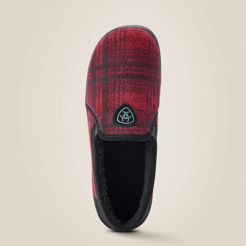 Red Plaid Ariat Lincoln Slipper | 95AYBFRLQ