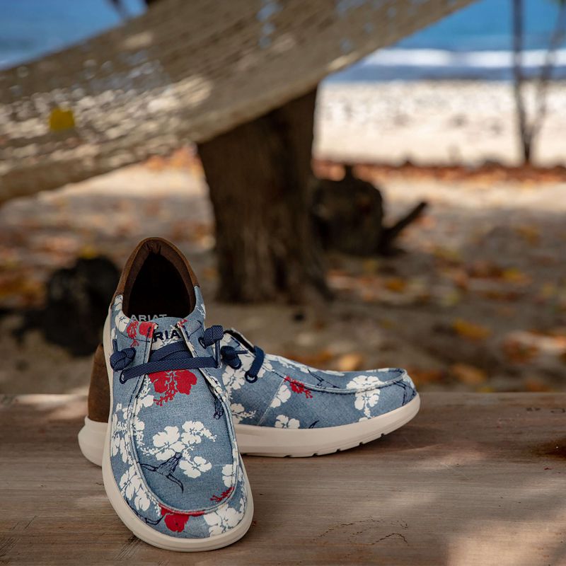 Red White And Blue Pareau Prin Ariat Hilo Western Aloha | 52NEVUXFH