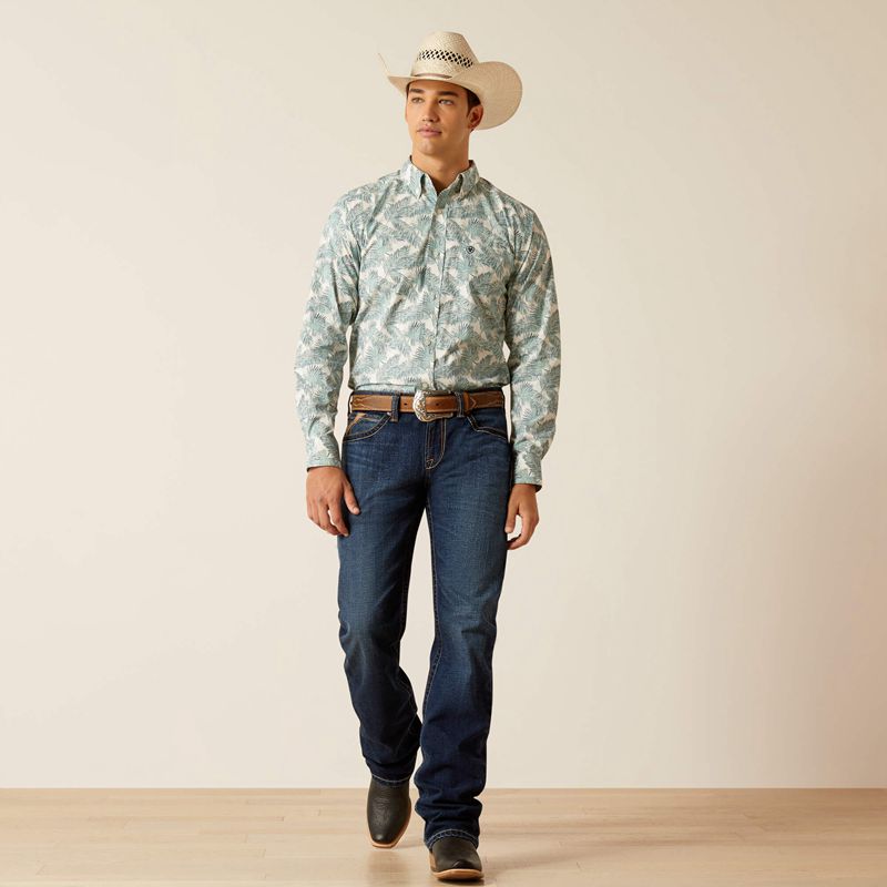 Reef Water Ariat Eamanuel Fitted Shirt | 17BMTJPHQ