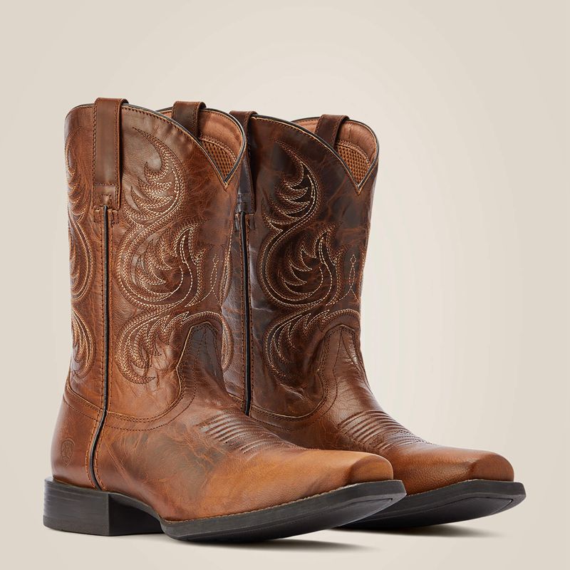 Rich Cognac Ariat Sport Boss Man Western Boot | 46WHPNAEZ